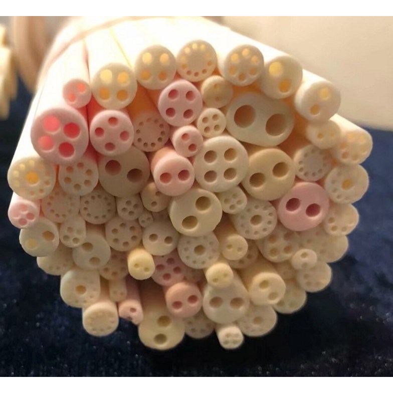 oval two holes insulation alumina ceramic tube for thermocouples